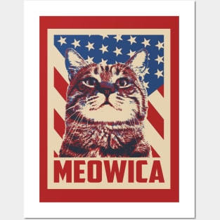 Retro Cat Meowica Posters and Art